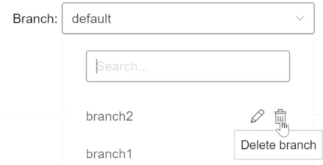 Now you can rename or delete branches
