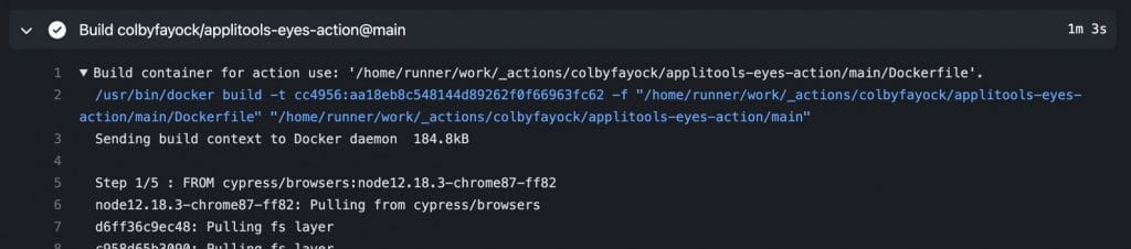 GitHub Actions Build Logs