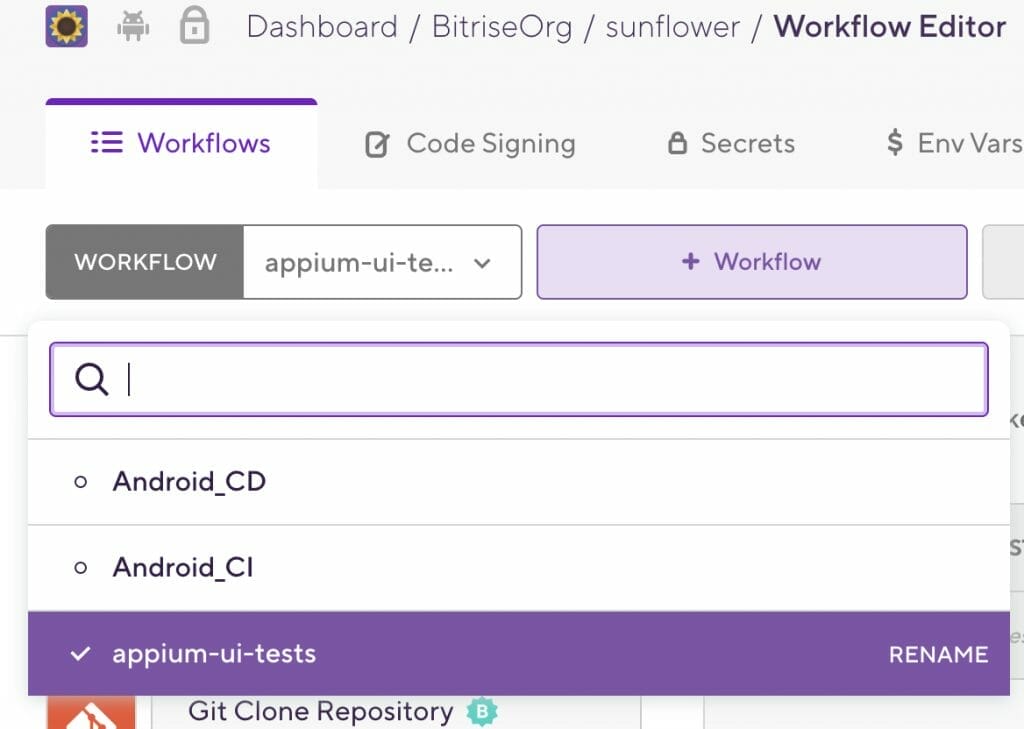 rename the workflow name rename the workflow name