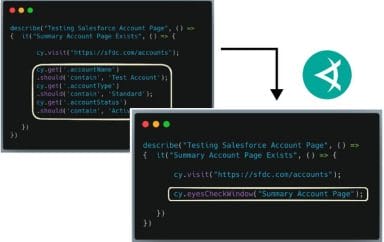 Salesforce testing with Applitools and TestZeus